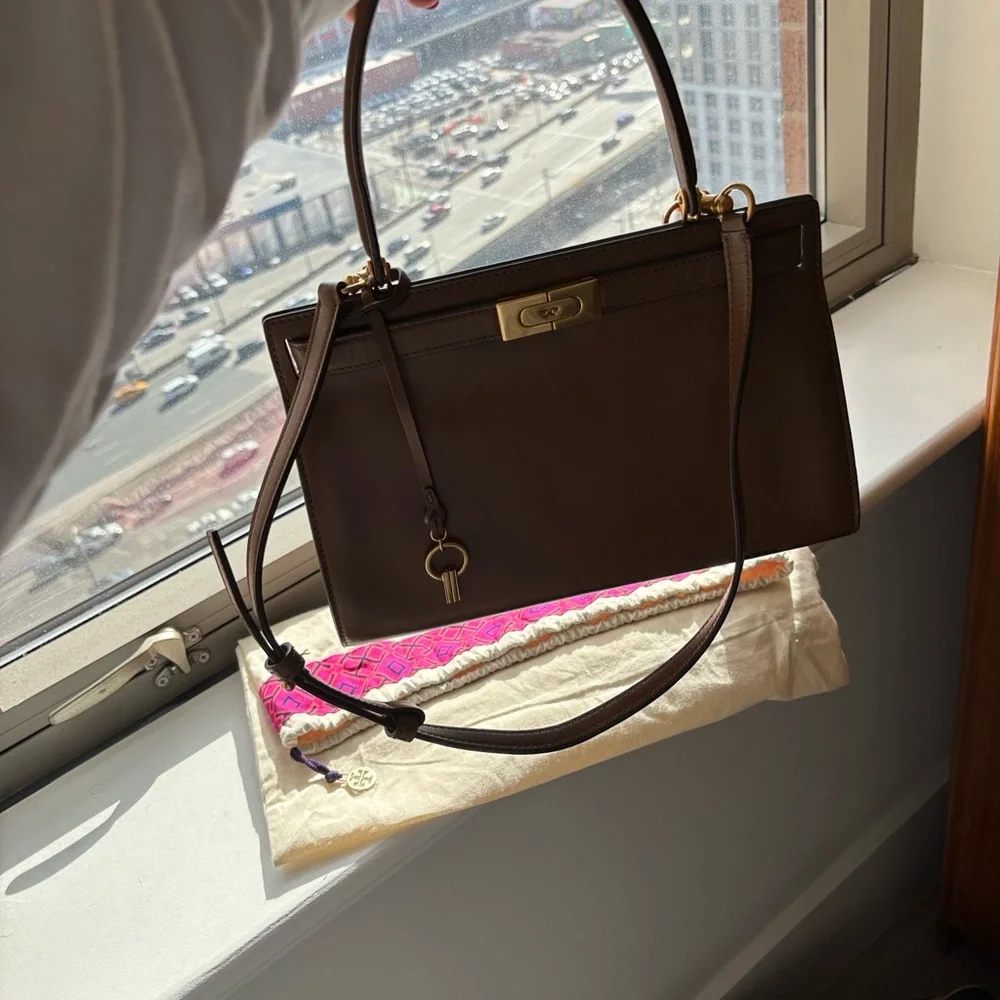 Tory Burch Lee Radziwill Leather Handbag - Picture 6 of 9